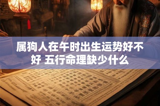 属狗人在午时出生运势好不好 五行命理缺少什么