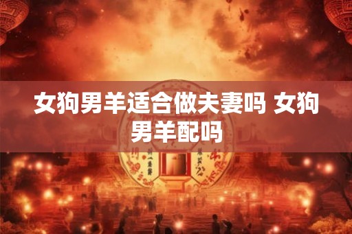 女狗男羊适合做夫妻吗 女狗男羊配吗