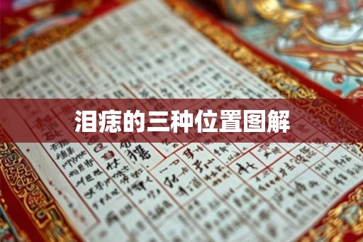 泪痣的三种位置图解