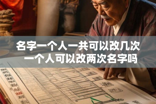 名字一个人一共可以改几次 一个人可以改两次名字吗 名字一个人一共可以改几次 一个人可以改两次名字吗