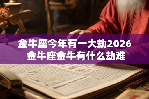 金牛座今年有一大劫2026 金牛座金牛有什么劫难