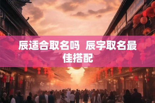 辰适合取名吗  辰字取名最佳搭配