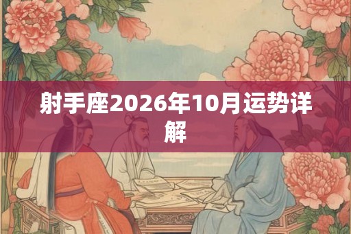 射手座2026年10月运势详解 射手座2026年10月运势详解