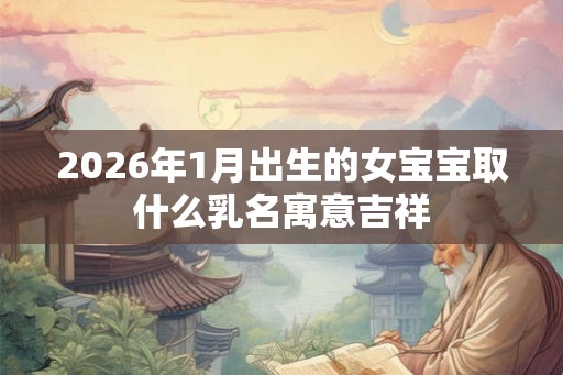 2026年1月出生的女宝宝取什么乳名寓意吉祥