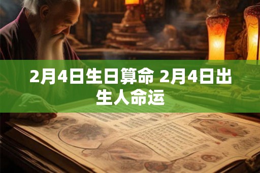2月4日生日算命 2月4日出生人命运