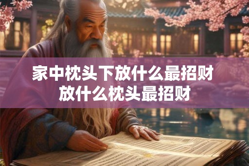 家中枕头下放什么最招财 放什么枕头最招财