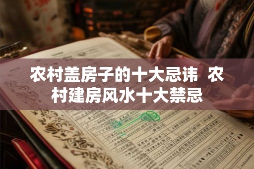 农村盖房子的十大忌讳  农村建房风水十大禁忌