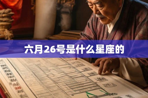 六月26号是什么星座的