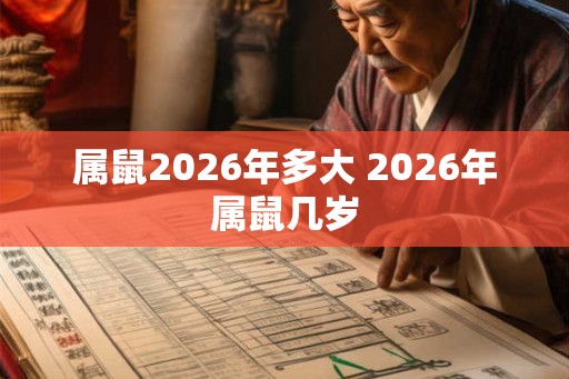 属鼠2026年多大 2026年属鼠几岁