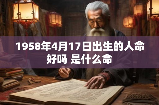 1958年4月17日出生的人命好吗 是什么命