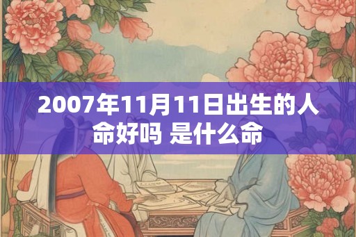 2007年11月11日出生的人命好吗 是什么命