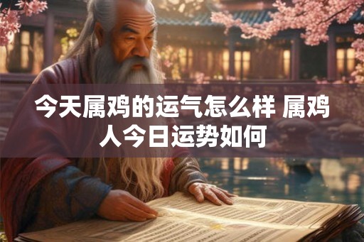 今天属鸡的运气怎么样 属鸡人今日运势如何 今天属鸡的运气怎么样 属鸡人今日运势如何