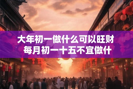 大年初一做什么可以旺财  每月初一十五不宜做什