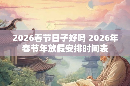 2026春节日子好吗 2026年春节年放假安排时间表