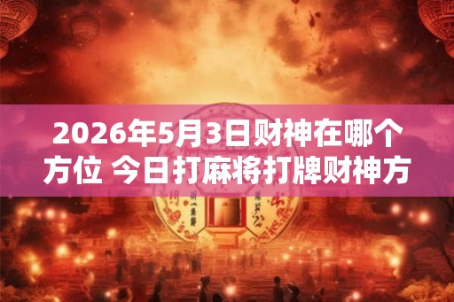 2026年5月3日财神在哪个方位 今日打麻将打牌财神方位