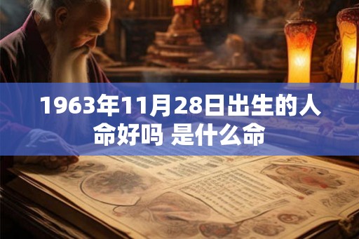 1963年11月28日出生的人命好吗 是什么命
