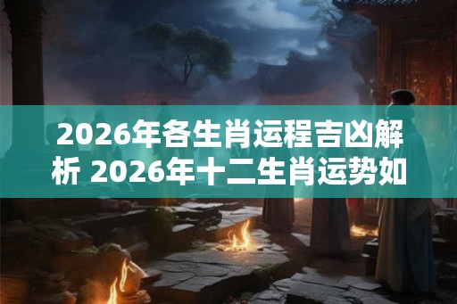 2026年各生肖运程吉凶解析 2026年十二生肖运势如何