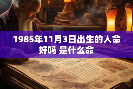 1985年11月3日出生的人命好吗 是什么命
