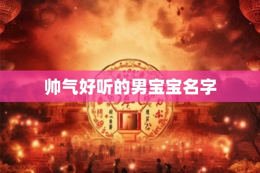 帅气好听的男宝宝名字