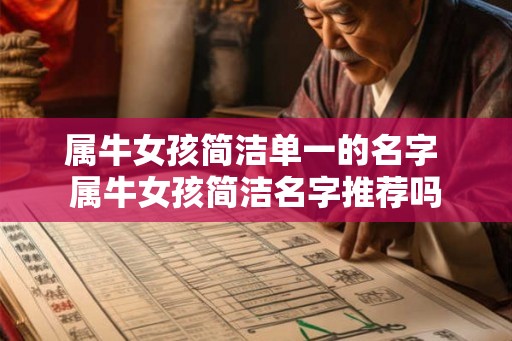 属牛女孩简洁单一的名字 属牛女孩简洁名字推荐吗 属牛女孩简洁单一的名字 属牛女孩简洁名字推荐吗
