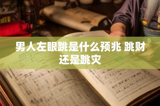 男人左眼跳是什么预兆 跳财还是跳灾