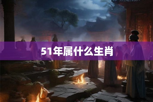 51年属什么生肖