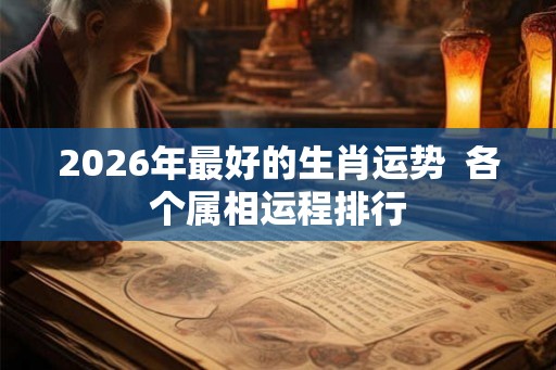 2026年最好的生肖运势  各个属相运程排行