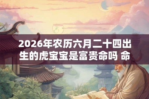 2026年农历六月二十四出生的虎宝宝是富贵命吗 命运如何