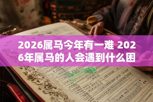 2026属马今年有一难 2026年属马的人会遇到什么困难
