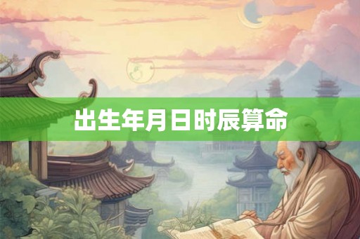 出生年月日时辰算命 出生年月日时辰算命