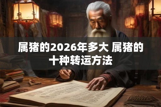 属猪的2026年多大 属猪的十种转运方法