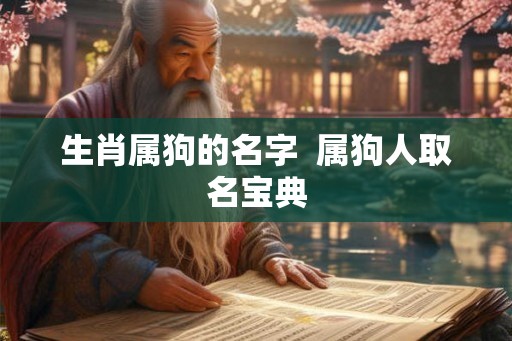 生肖属狗的名字  属狗人取名宝典