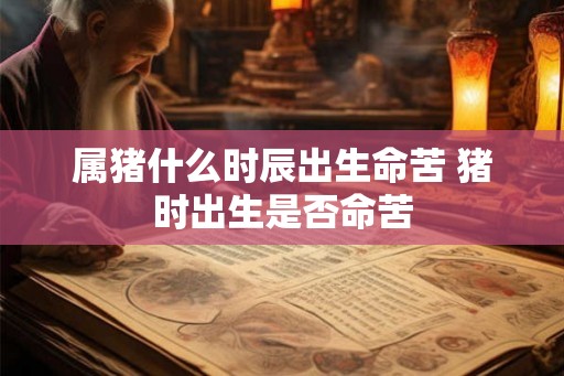 属猪什么时辰出生命苦 猪时出生是否命苦