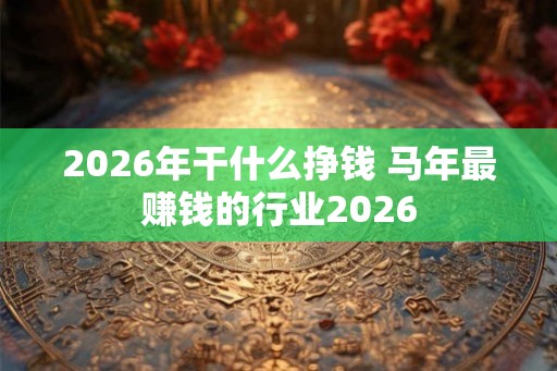 2026年干什么挣钱 马年最赚钱的行业2026