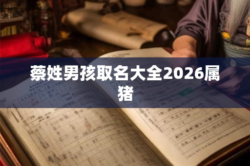 蔡姓男孩取名大全2026属猪