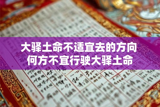 大驿土命不适宜去的方向 何方不宜行驶大驿土命