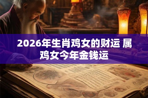 2026年生肖鸡女的财运 属鸡女今年金钱运