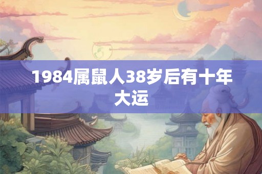 1984属鼠人38岁后有十年大运 1984属鼠人38岁后有十年大运