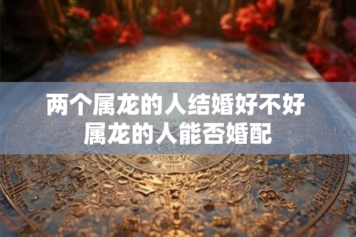 两个属龙的人结婚好不好 属龙的人能否婚配