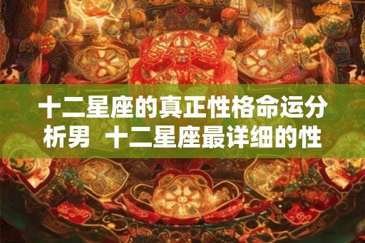 十二星座的真正性格命运分析男  十二星座最详细的性格男