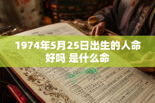 1974年5月25日出生的人命好吗 是什么命