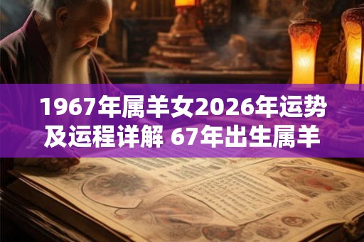 1967年属羊女2026年运势及运程详解 67年出生属羊人2026全年每月运势女性