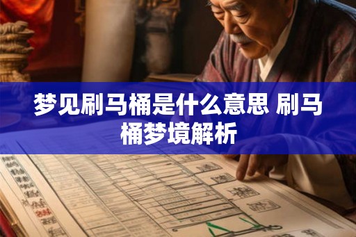 梦见刷马桶是什么意思 刷马桶梦境解析