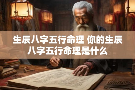 生辰八字五行命理 你的生辰八字五行命理是什么