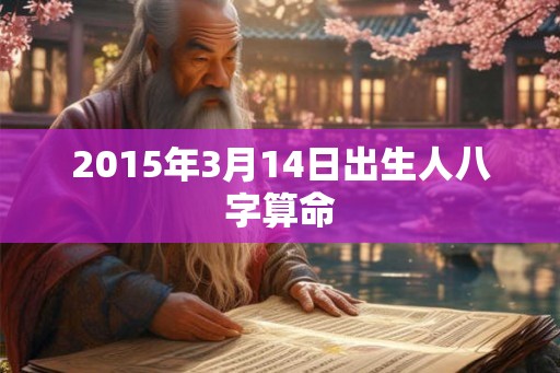 2015年3月14日出生人八字算命