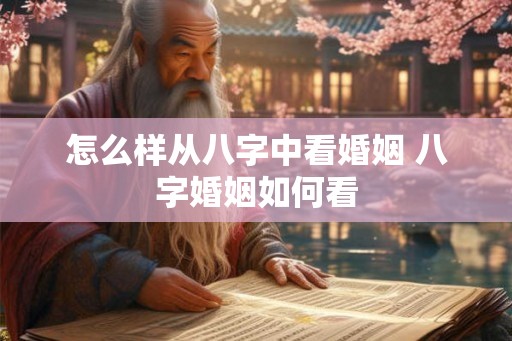 怎么样从八字中看婚姻 八字婚姻如何看 怎么样从八字中看婚姻 八字婚姻如何看
