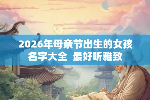 2026年母亲节出生的女孩名字大全  最好听雅致