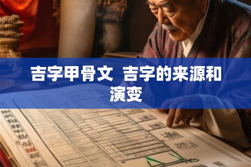 吉字甲骨文 吉字的来源和演变 吉字甲骨文 吉字的来源和演变