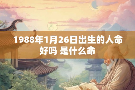 1988年1月26日出生的人命好吗 是什么命 1988年1月26日出生的人命好吗 是什么命