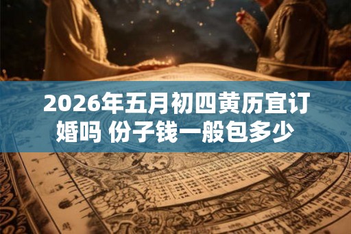2026年五月初四黄历宜订婚吗 份子钱一般包多少
